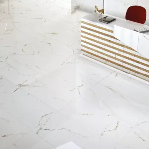 AZULEJO CALACATA BRANCO BRILHO - 29.7X89