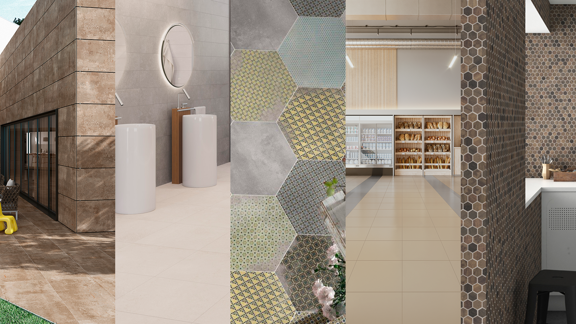 Ferragens, Ferramentas para a construção, produtos de impermeabilização, canalização, tubos PPR, tubo de Cobre, silicones, fechaduras, Filtros de água, produtos de fixação, porcelanatos, porcelânicos, azulejos, mosaicos, pastilhas de vidro, placas de pedra cerâmica sintetizada de grande formato, banheiras, bases de duche, polibans, chuveirinhos higiénicas, colunas de duche, móveis de casa de banho, espelhos com e sem iluminação, e muitos outros produtos e tipos de revestimentos para interior e exterior.